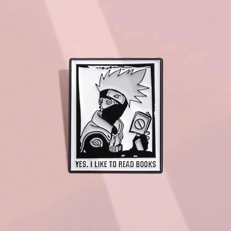 Uzumaki Naruto "Yes I Like To Read Books" Enamel Pin