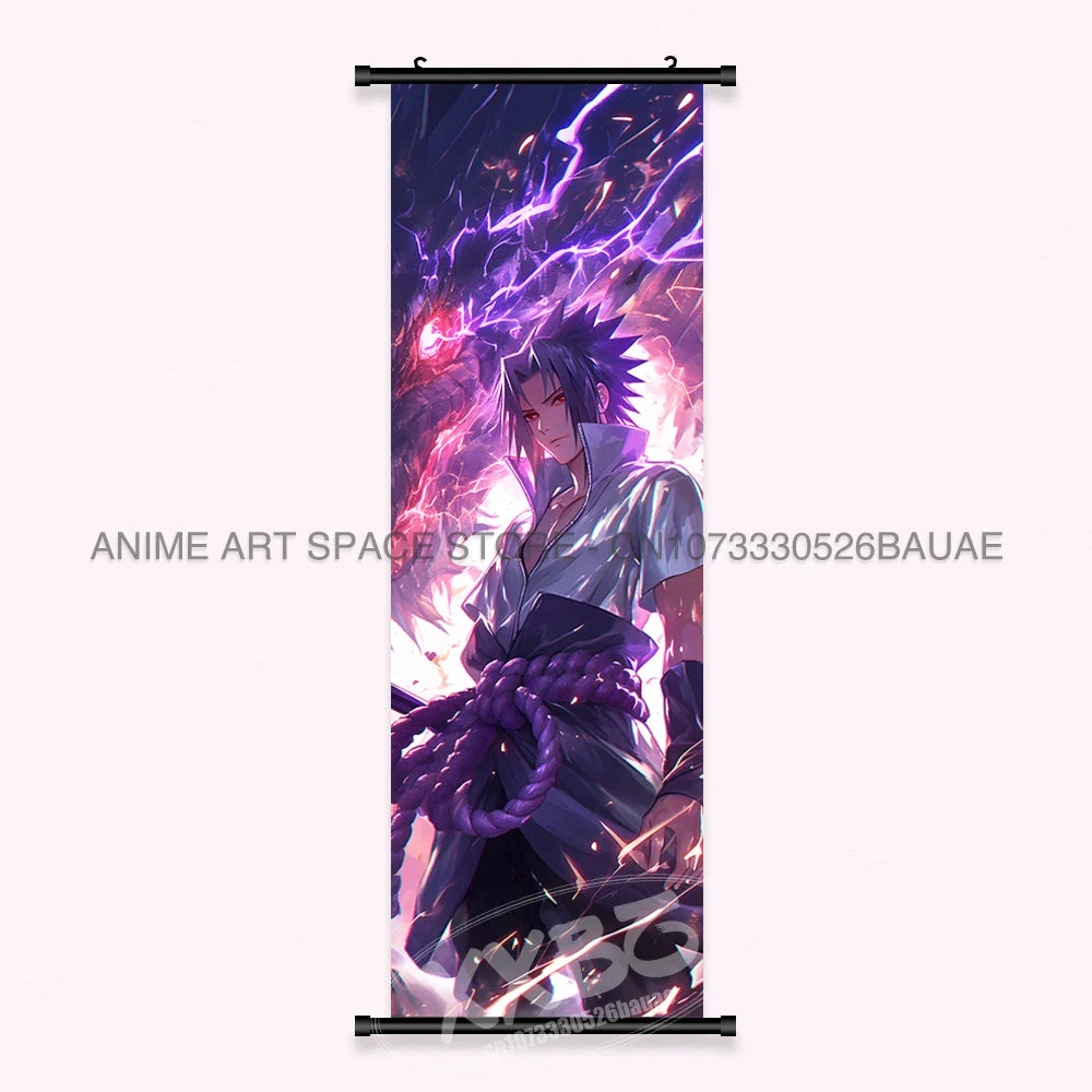Japanese Anime Naruto Wall Artwork Canvas Scrolls - Uchiha Sasuke Print