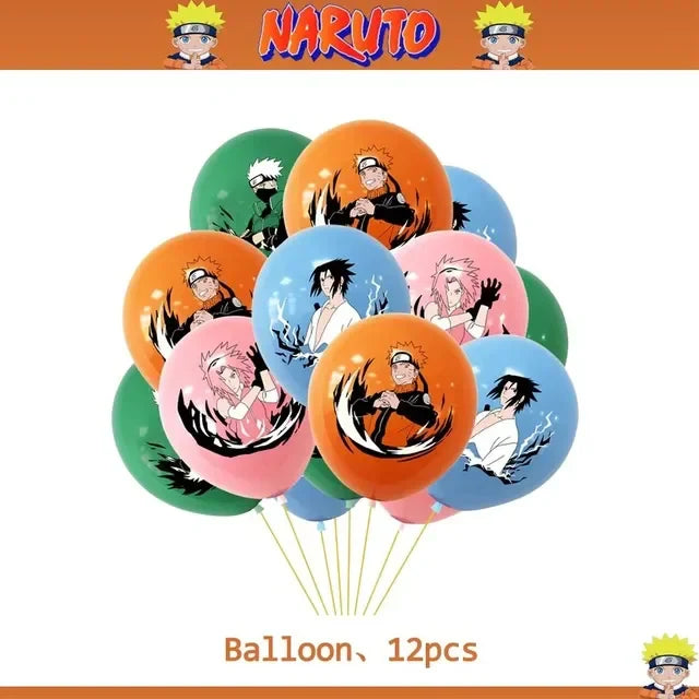 Cartoon Narutoed Anime Ninja Birthday Party Decoration Set