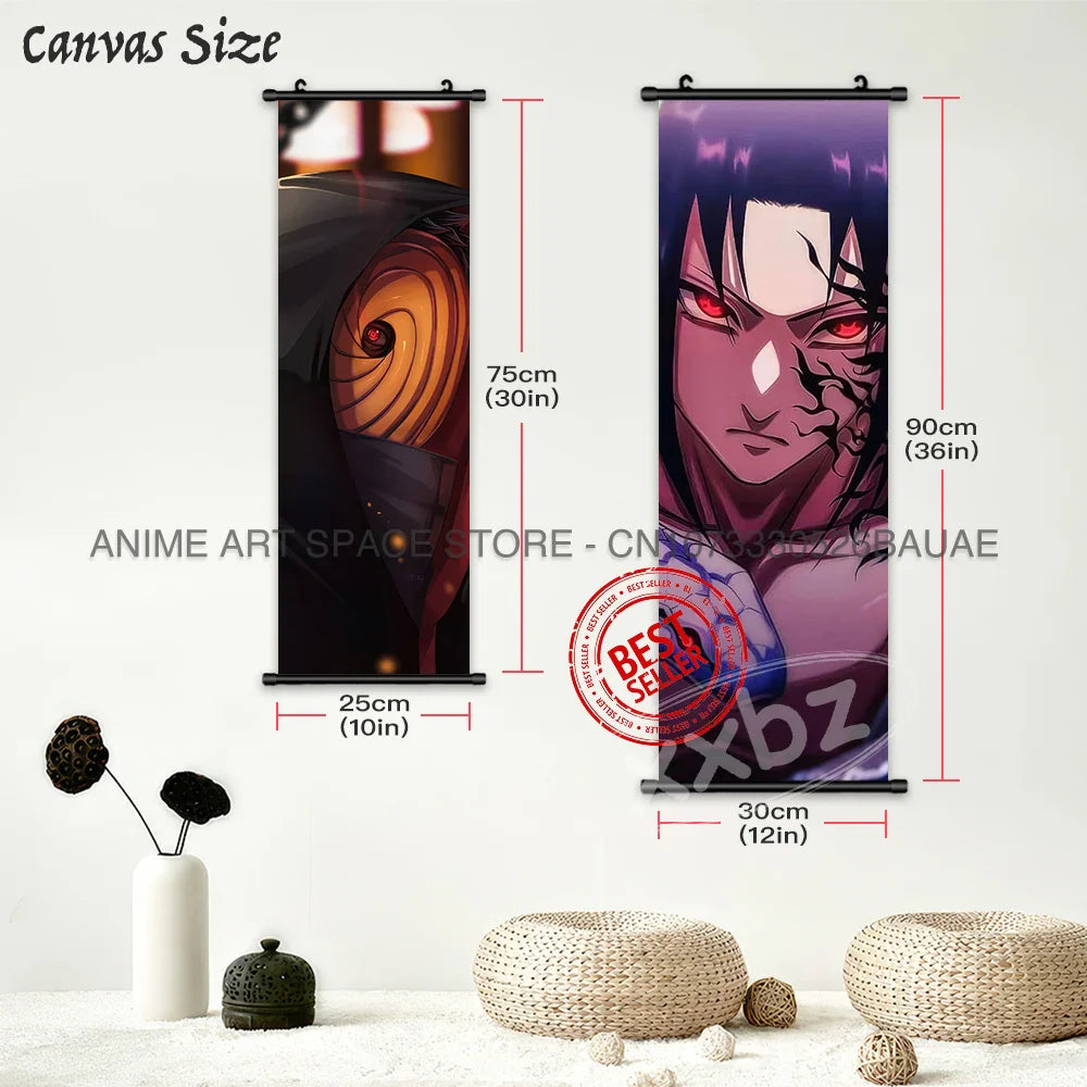 Uchiha Itachi Hanging Canvas – Anime Poster for Home Decor