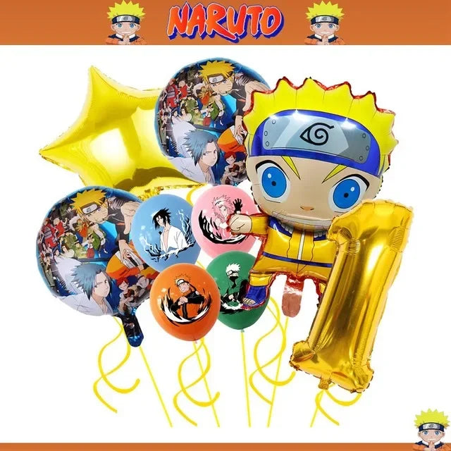 Cartoon Narutoed Anime Ninja Birthday Party Decoration Set