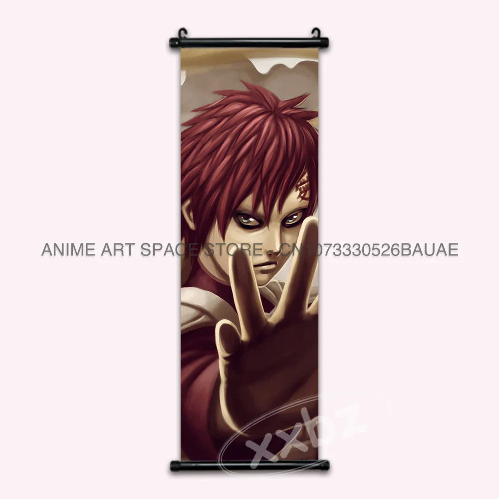 Naruto Hanging Paintings: Gaara, Obito Uchiha, Rock Lee, Kakashi, and Pain