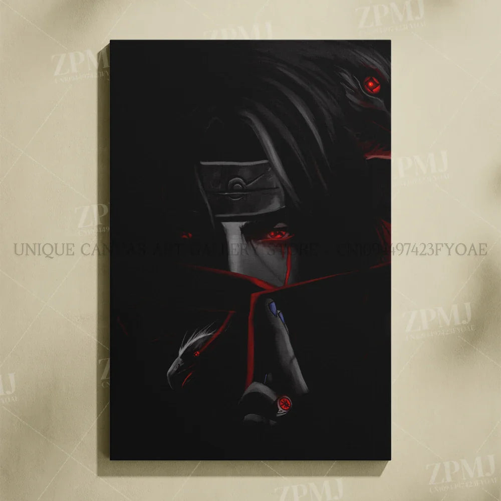 Uchiha Itachi Canvas Print – Japanese Anime Wall Art for Home Decor