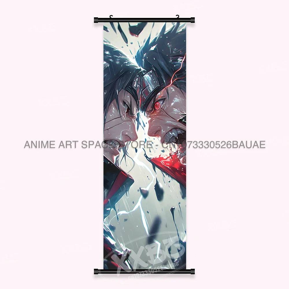 Japanese Anime Naruto Wall Artwork Canvas Scrolls - Uchiha Sasuke Print