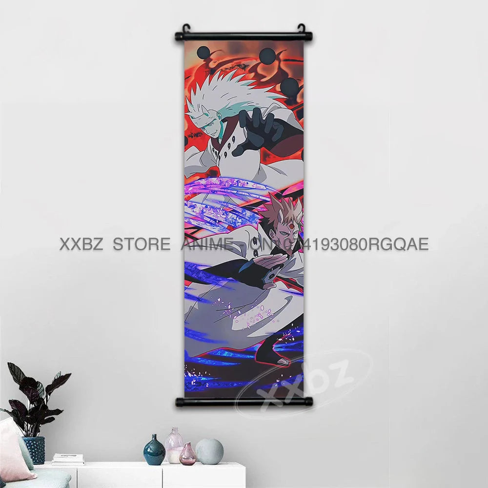 Naruto Scrolls Picture Anime Posters: Sasuke, Shikamaru, and Rock Lee