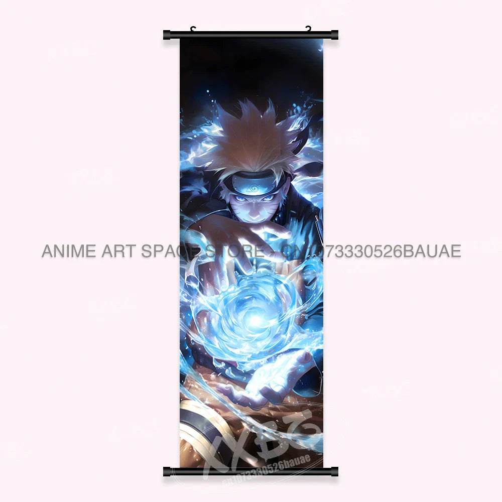 Japanese Anime Naruto Wall Artwork Canvas Scrolls - Uchiha Sasuke Print