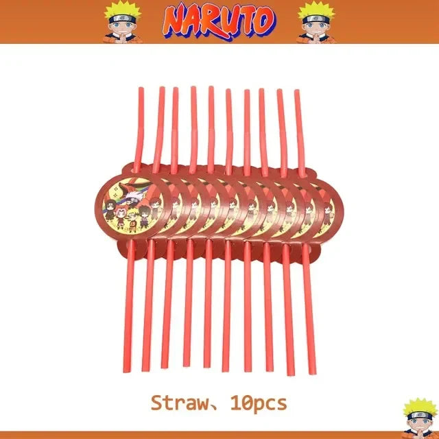 Cartoon Narutoed Anime Ninja Birthday Party Decoration Set