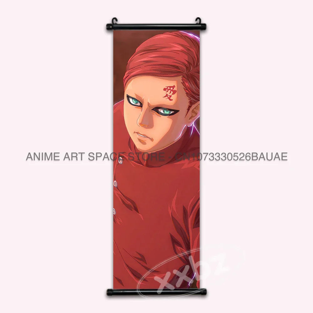 Naruto Hanging Paintings: Gaara, Obito Uchiha, Rock Lee, Kakashi, and Pain