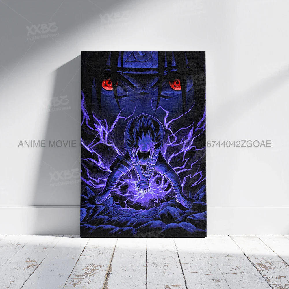 Uzumaki Naruto Poster – Jiraiya & Kakashi Anime Art for Home Decor