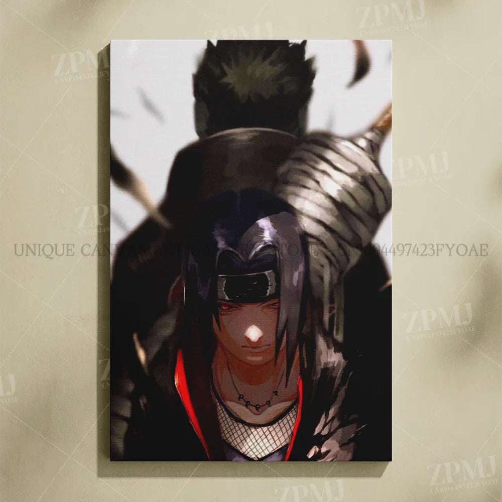 Uchiha Itachi Canvas Print – Japanese Anime Wall Art for Home Decor