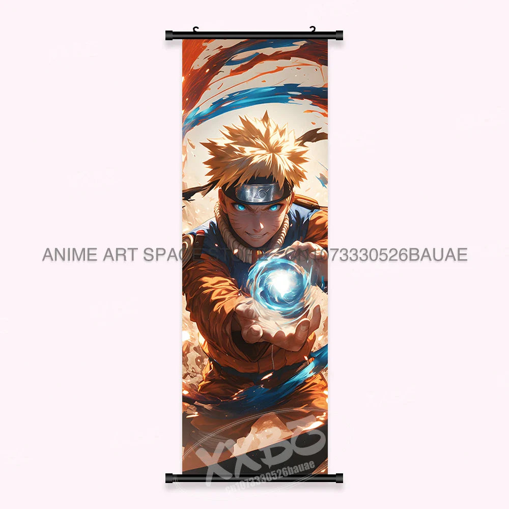 Japanese Anime Naruto Wall Artwork Canvas Scrolls - Uchiha Sasuke Print