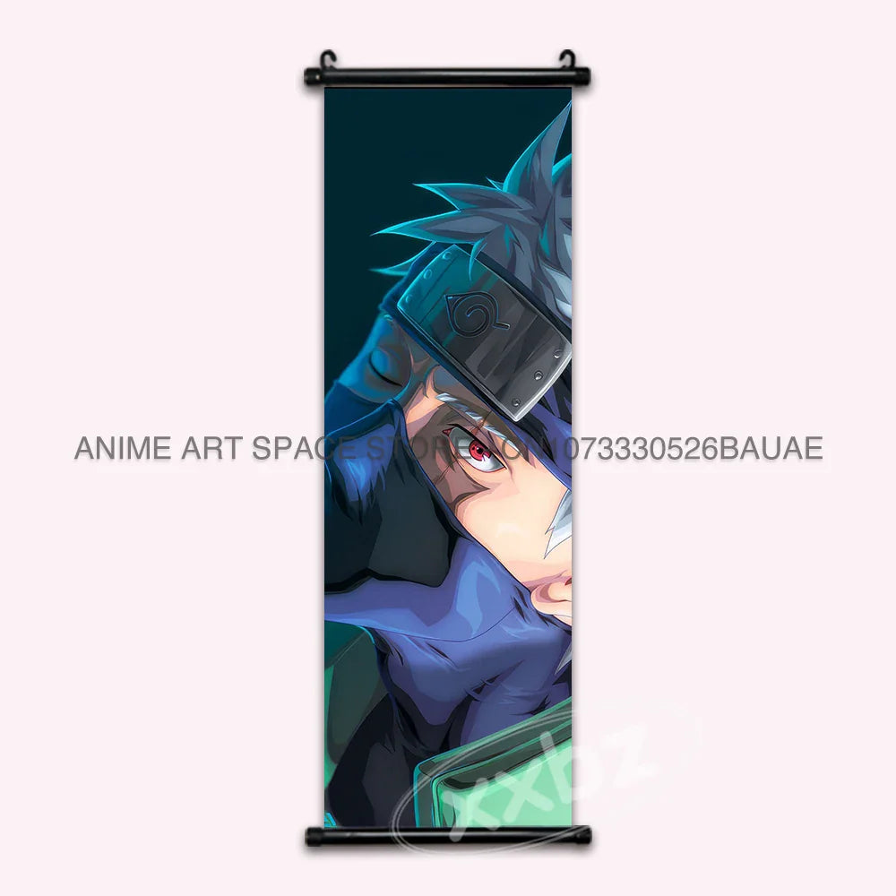 Naruto Hanging Paintings: Gaara, Obito Uchiha, Rock Lee, Kakashi, and Pain