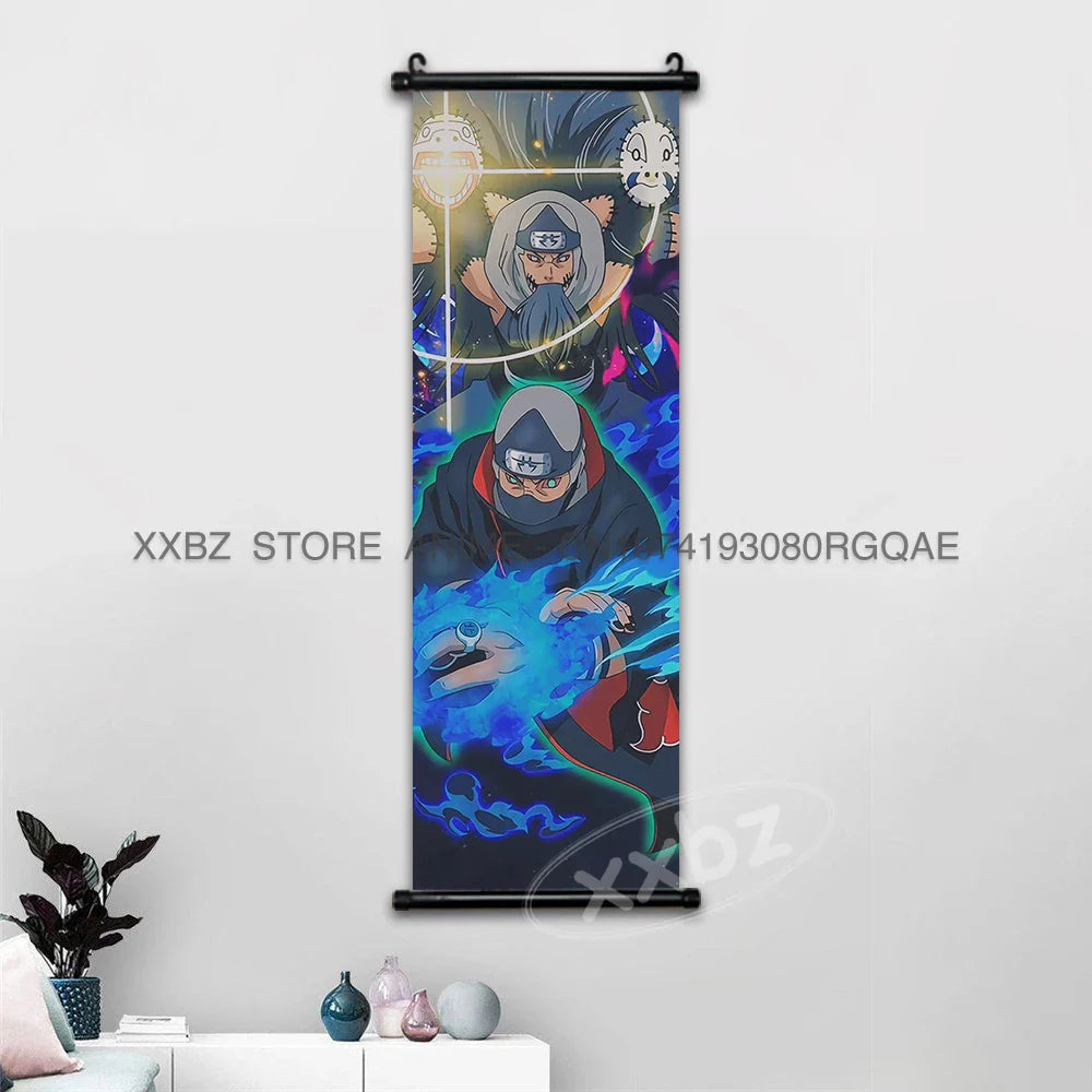 Naruto Scrolls Picture Anime Posters: Sasuke, Shikamaru, and Rock Lee