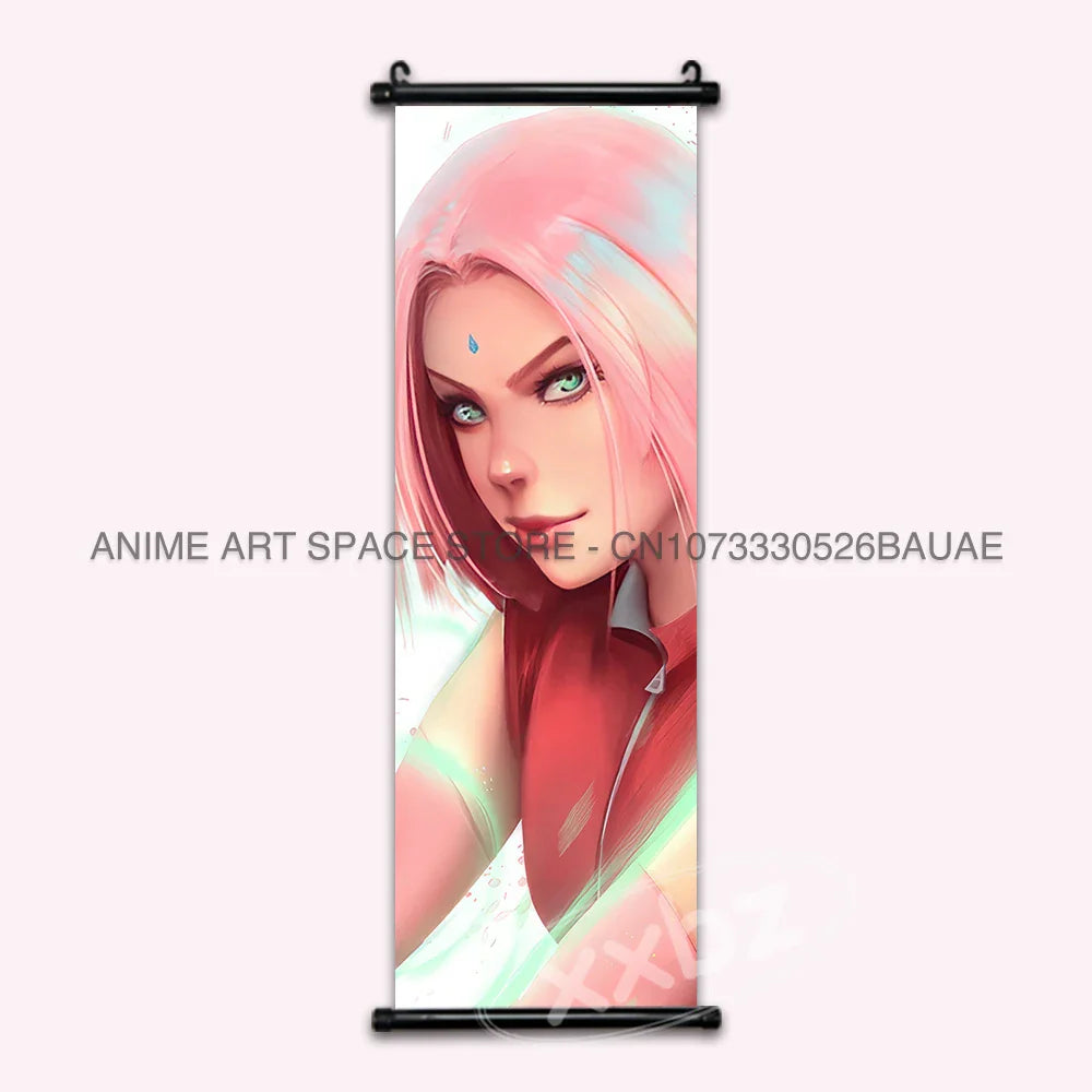 Naruto Hanging Paintings: Gaara, Obito Uchiha, Rock Lee, Kakashi, and Pain