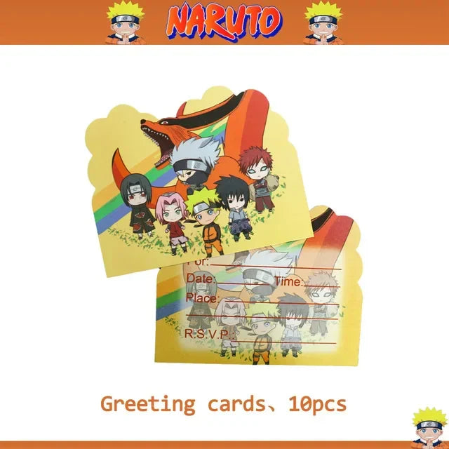 Cartoon Narutoed Anime Ninja Birthday Party Decoration Set