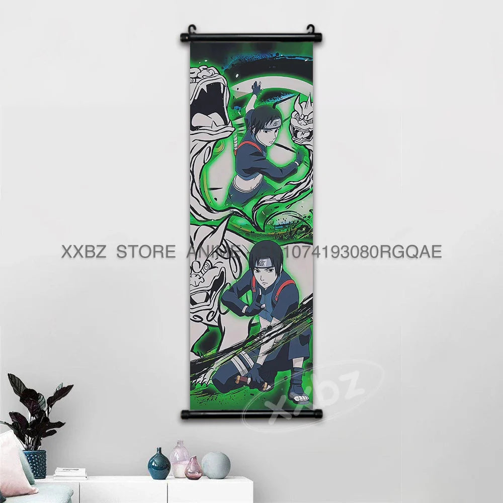 Naruto Scrolls Picture Anime Posters: Sasuke, Shikamaru, and Rock Lee
