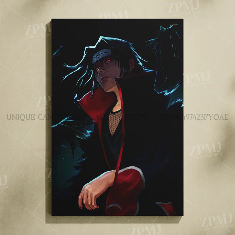Uchiha Itachi Canvas Print – Japanese Anime Wall Art for Home Decor