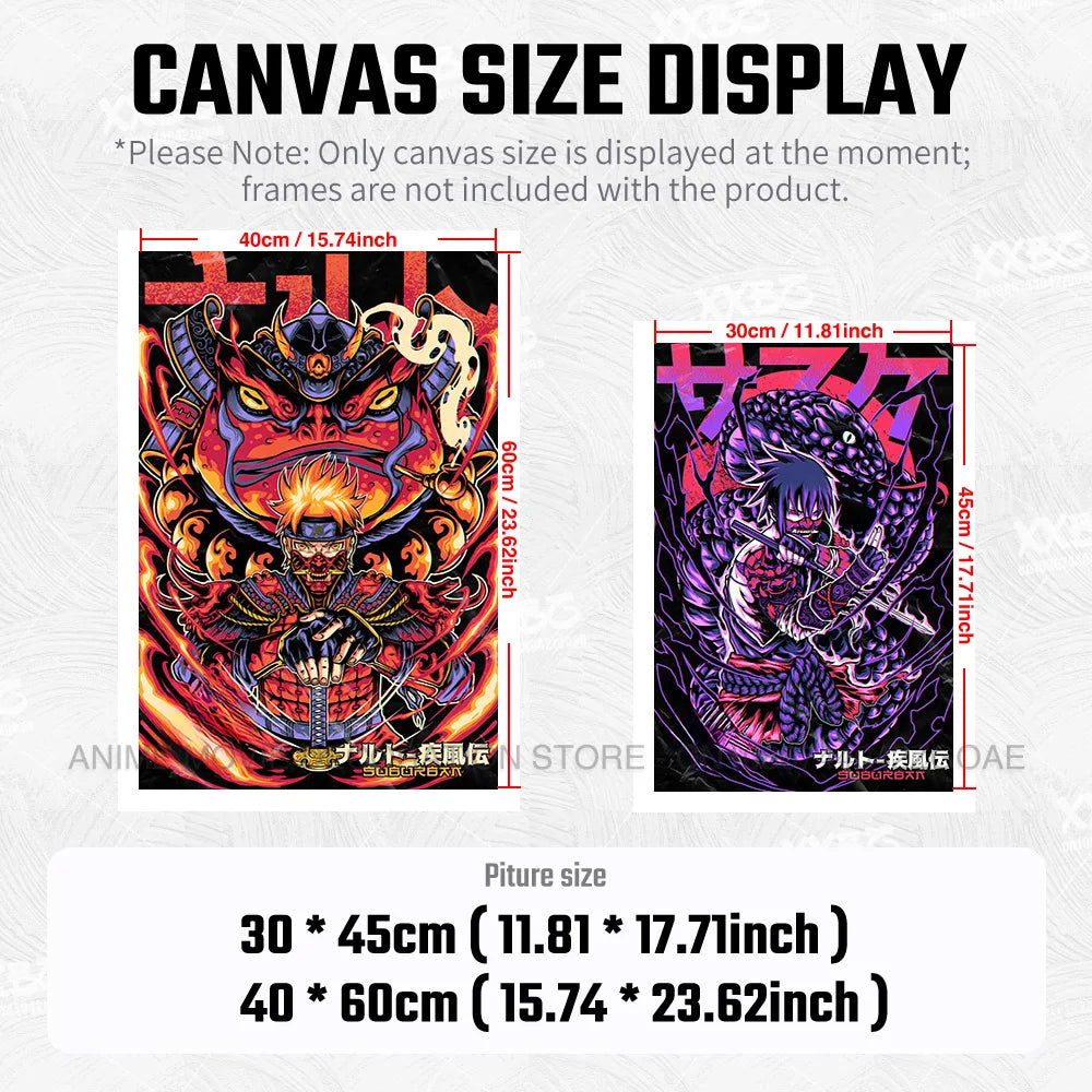 Uzumaki Naruto Home Decor – Uchiha Itachi, Madara &amp; Jiraiya Canvas Wall Art