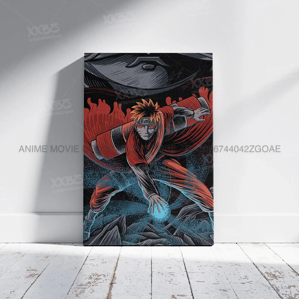 Uzumaki Naruto Poster – Jiraiya & Kakashi Anime Art for Home Decor
