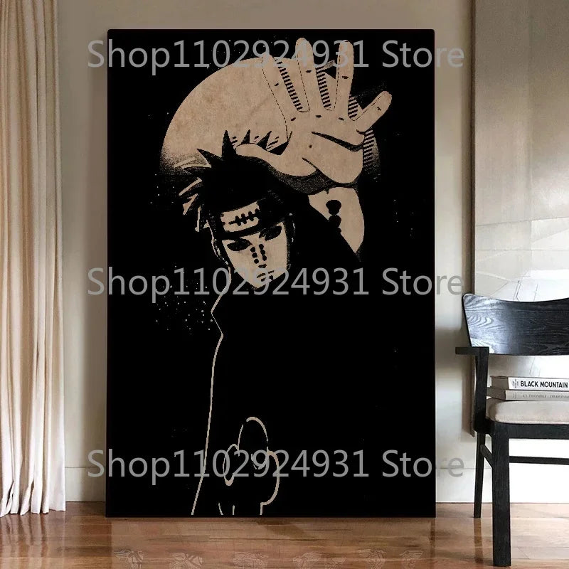 Japanese Classic Anime Uzumaki Naruto Black and White Poster