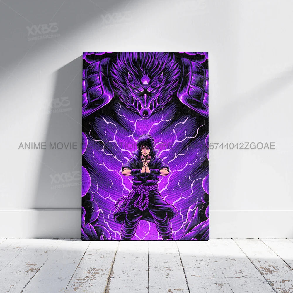 Uzumaki Naruto Poster – Jiraiya & Kakashi Anime Art for Home Decor