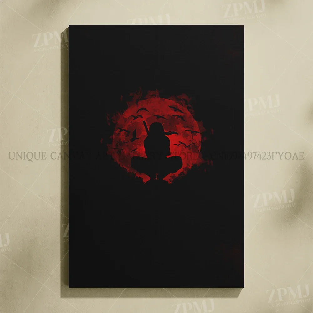 Uchiha Itachi Canvas Print – Japanese Anime Wall Art for Home Decor