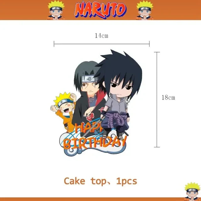 Cartoon Narutoed Anime Ninja Birthday Party Decoration Set