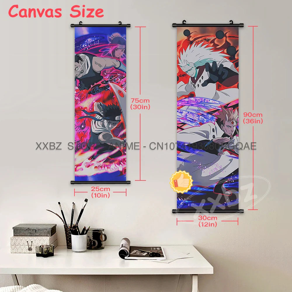 Naruto Scrolls Picture Anime Posters: Sasuke, Shikamaru, and Rock Lee