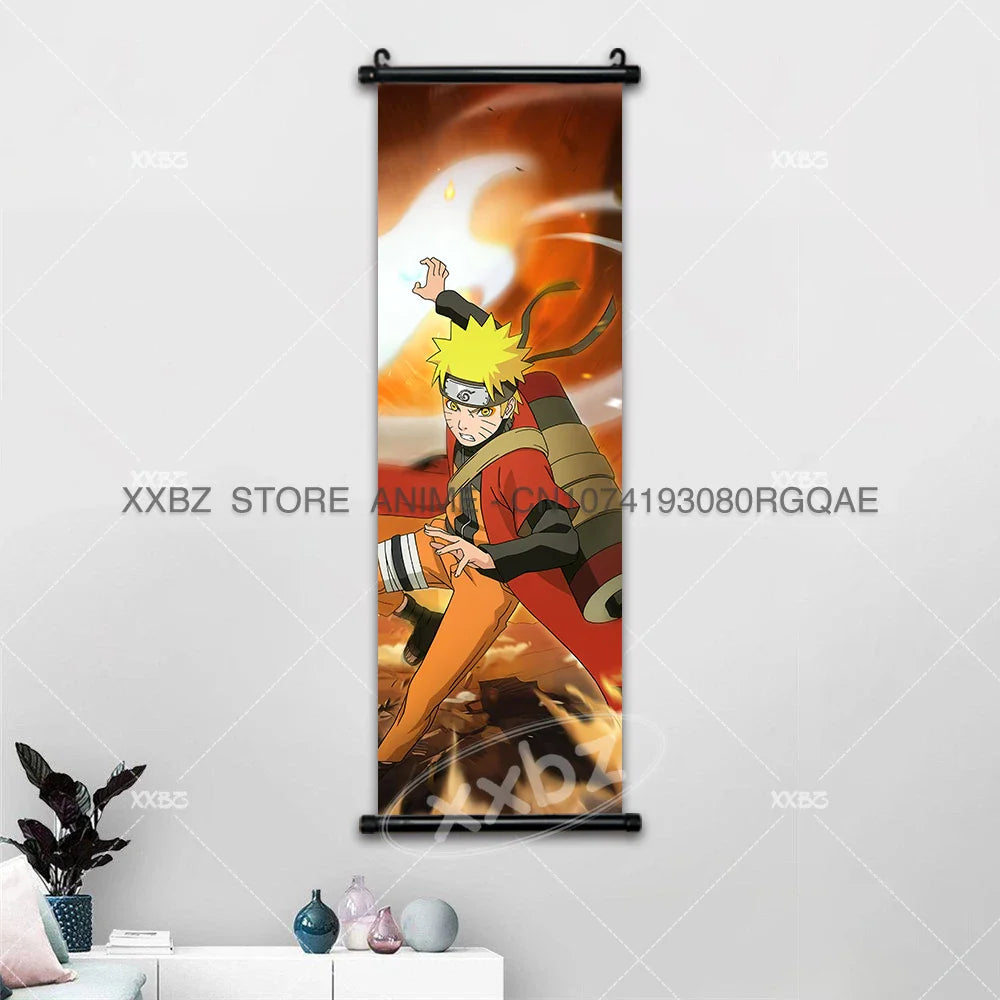 Uzumaki Naruto Scrolls Pictures Uchiha Sasuke Decorative Hanging Painting
