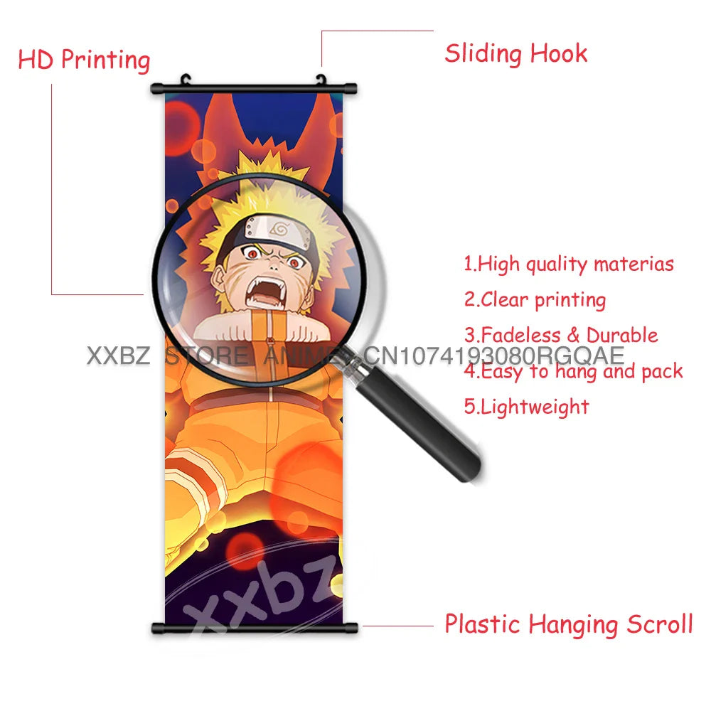 Uzumaki Naruto Scrolls Pictures Uchiha Sasuke Decorative Hanging Painting