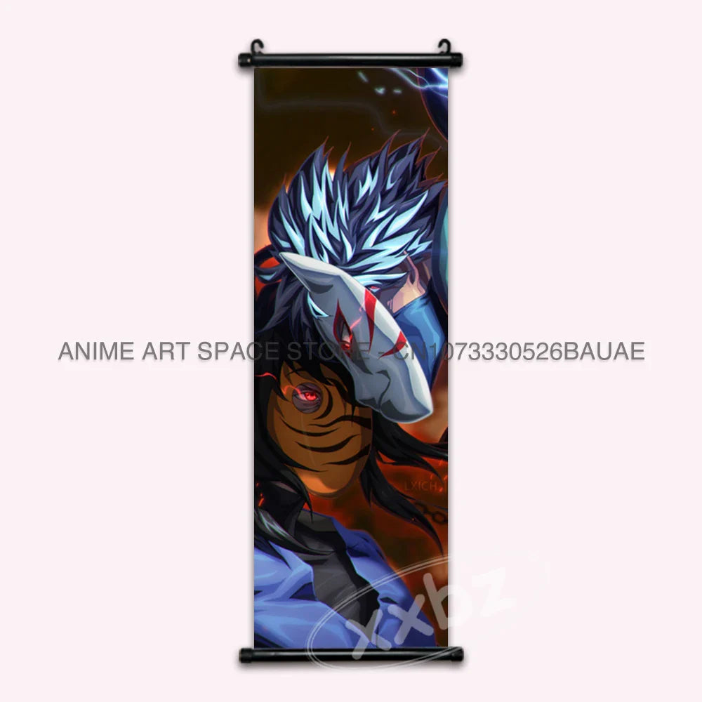 Naruto Hanging Paintings: Gaara, Obito Uchiha, Rock Lee, Kakashi, and Pain