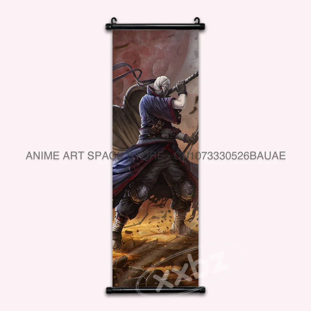 Naruto Hanging Paintings: Gaara, Obito Uchiha, Rock Lee, Kakashi, and Pain