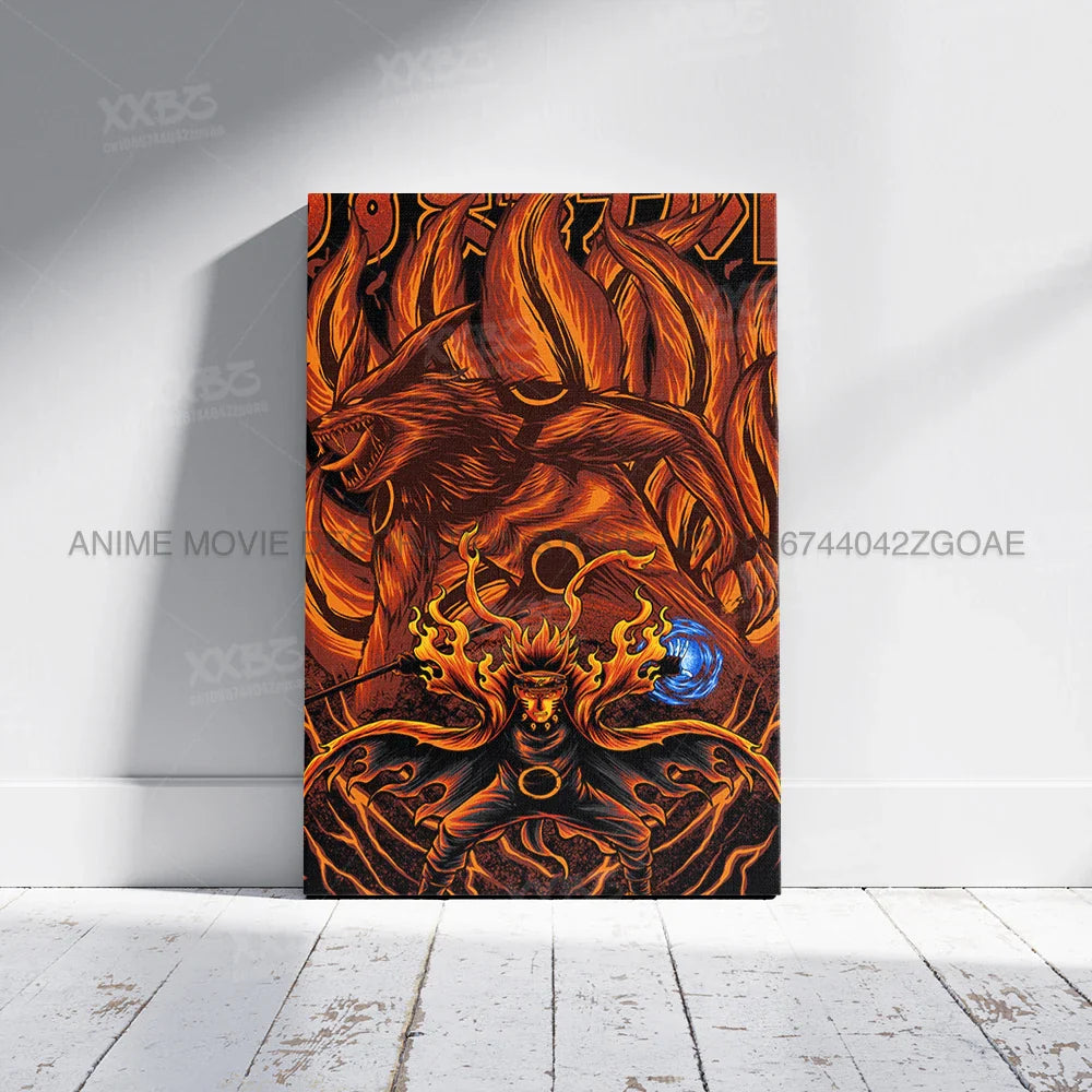 Uzumaki Naruto Poster – Jiraiya & Kakashi Anime Art for Home Decor