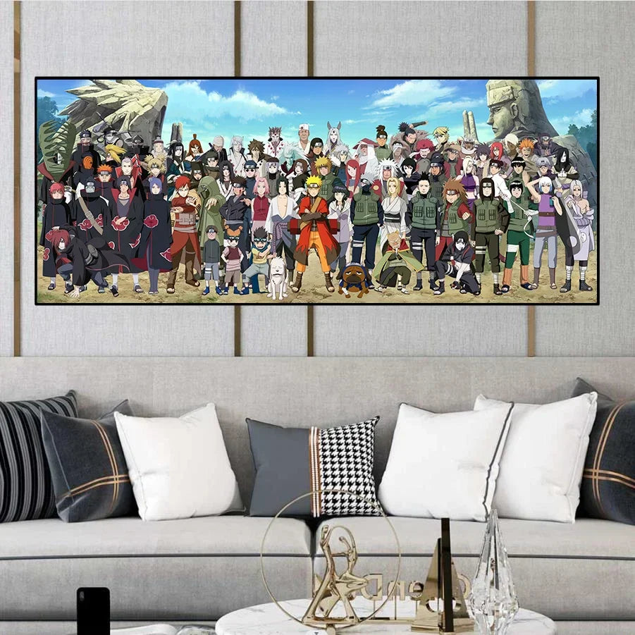 Naruto Family Portrait Decoration Painting – Perfect for Kid's Bedrooms