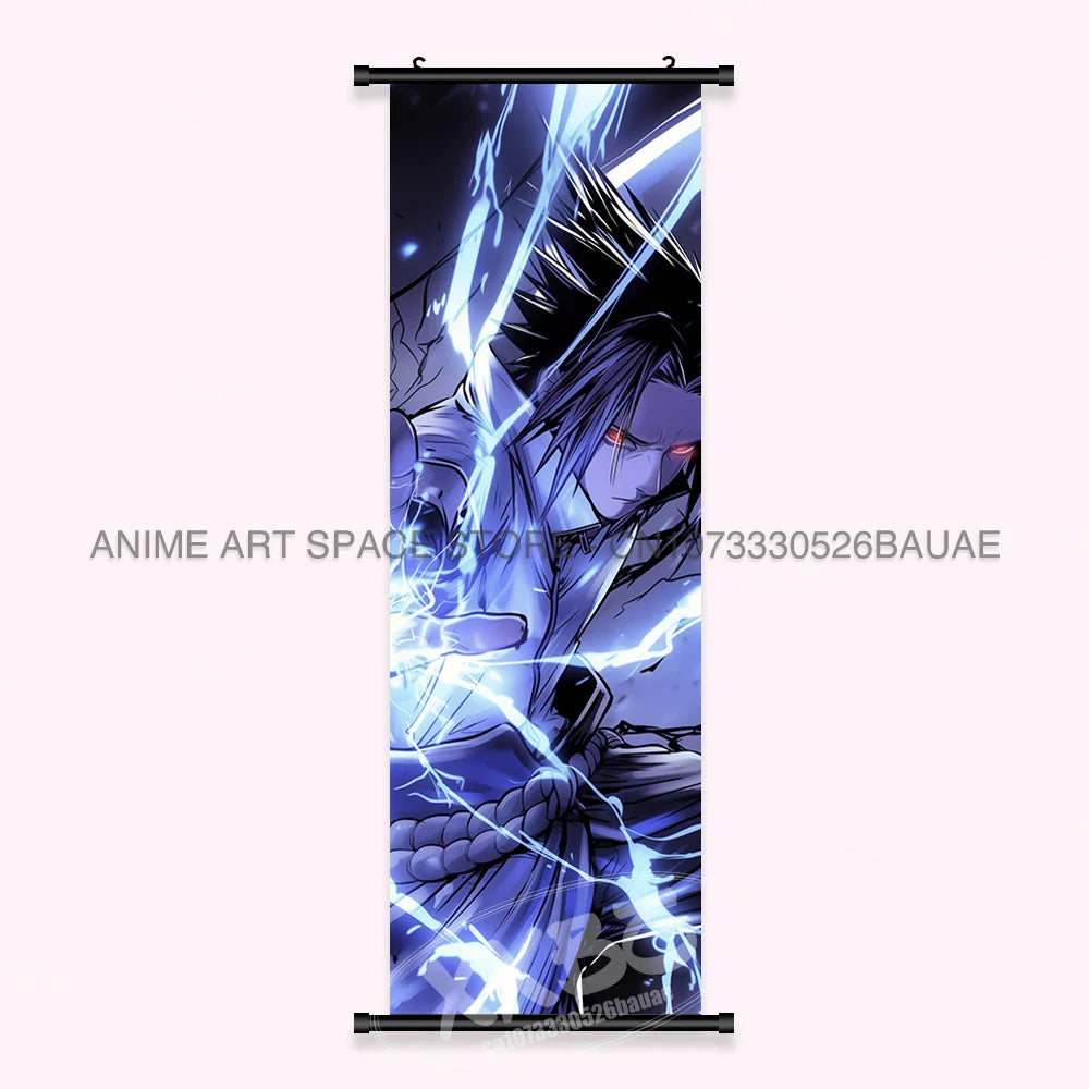 Japanese Anime Naruto Wall Artwork Canvas Scrolls - Uchiha Sasuke Print