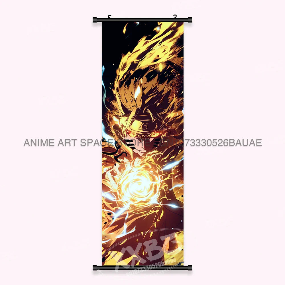 Japanese Anime Naruto Wall Artwork Canvas Scrolls - Uchiha Sasuke Print