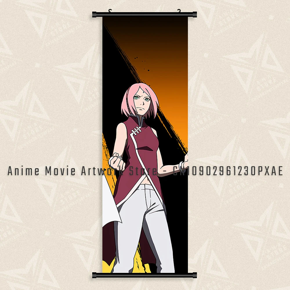 Haruno Sakura Canvas Scrolls – HD Anime Poster for Home Decor