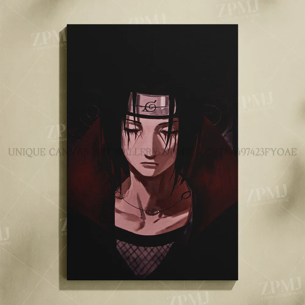 Uchiha Itachi Canvas Print – Japanese Anime Wall Art for Home Decor