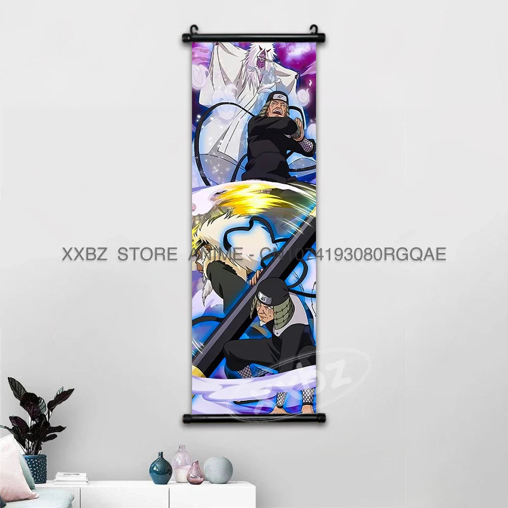 Naruto Scrolls Picture Anime Posters: Sasuke, Shikamaru, and Rock Lee
