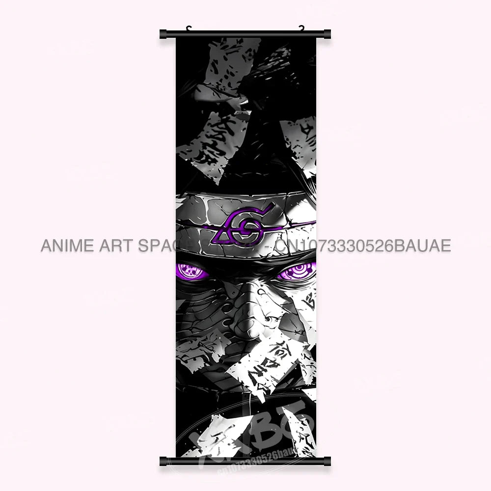 Japanese Anime Naruto Wall Artwork Canvas Scrolls - Uchiha Sasuke Print