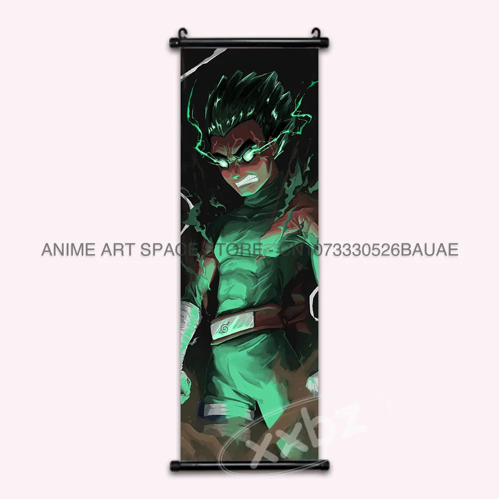 Naruto Hanging Paintings: Gaara, Obito Uchiha, Rock Lee, Kakashi, and Pain