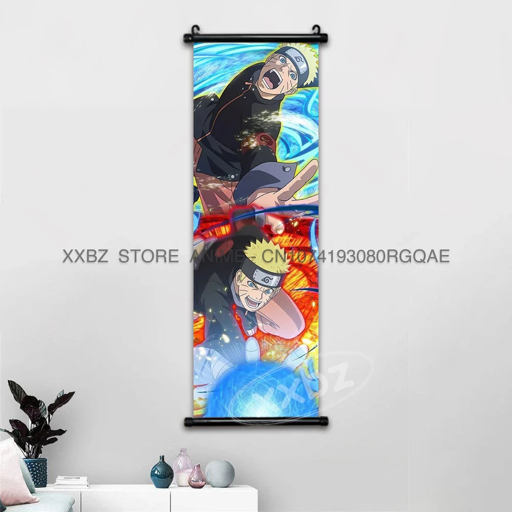 Naruto Scrolls Picture Anime Posters: Sasuke, Shikamaru, and Rock Lee