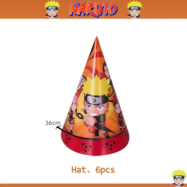 Cartoon Narutoed Anime Ninja Birthday Party Decoration Set