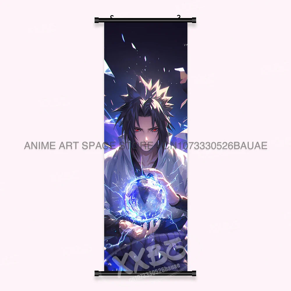 Japanese Anime Naruto Wall Artwork Canvas Scrolls - Uchiha Sasuke Print