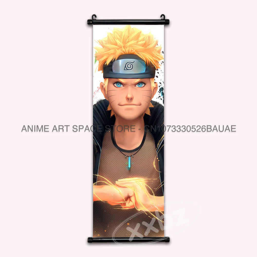Naruto Hanging Paintings: Gaara, Obito Uchiha, Rock Lee, Kakashi, and Pain