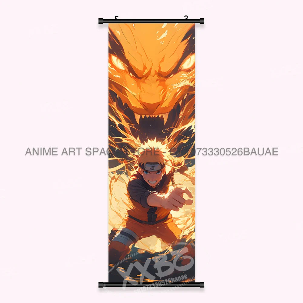 Japanese Anime Naruto Wall Artwork Canvas Scrolls - Uchiha Sasuke Print