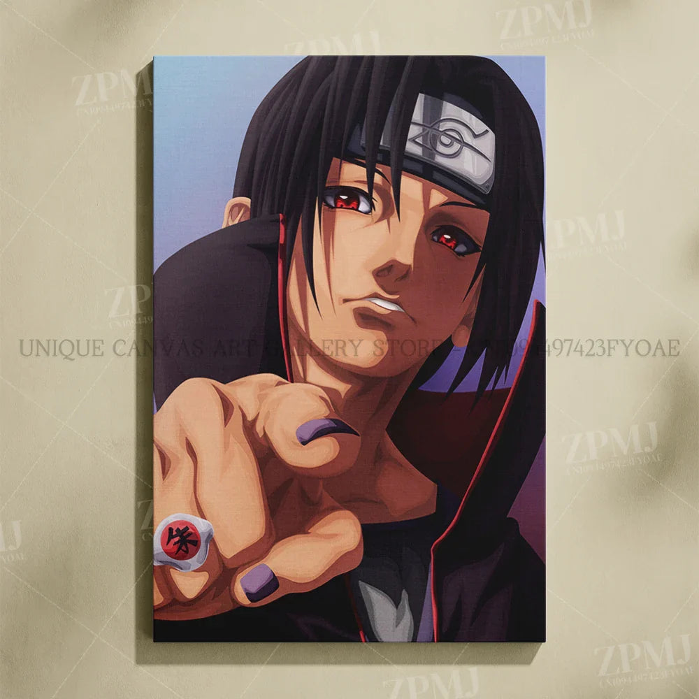 Uchiha Itachi Canvas Print – Japanese Anime Wall Art for Home Decor
