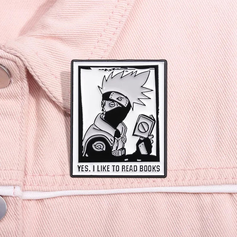 Uzumaki Naruto "Yes I Like To Read Books" Enamel Pin