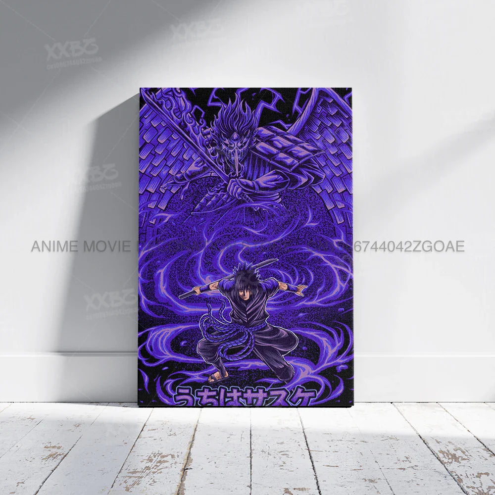 Uzumaki Naruto Poster – Jiraiya & Kakashi Anime Art for Home Decor