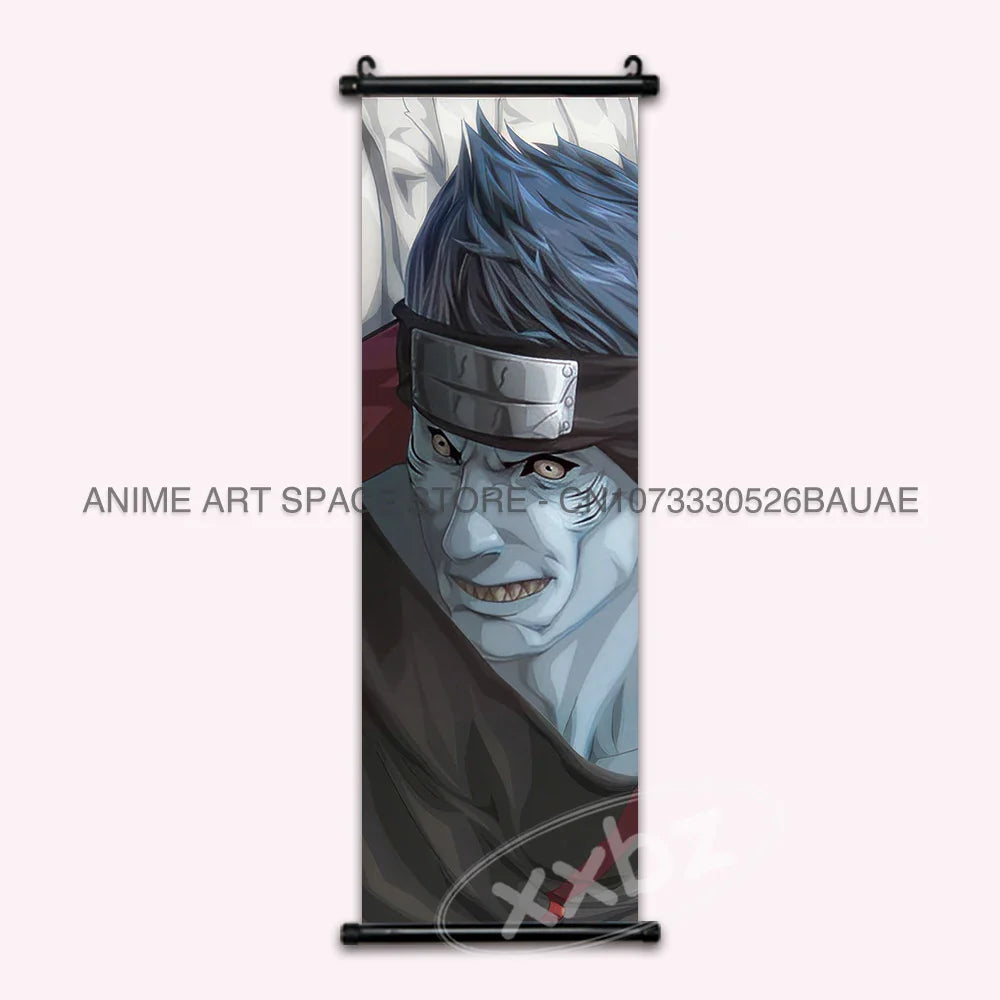 Naruto Hanging Paintings: Gaara, Obito Uchiha, Rock Lee, Kakashi, and Pain